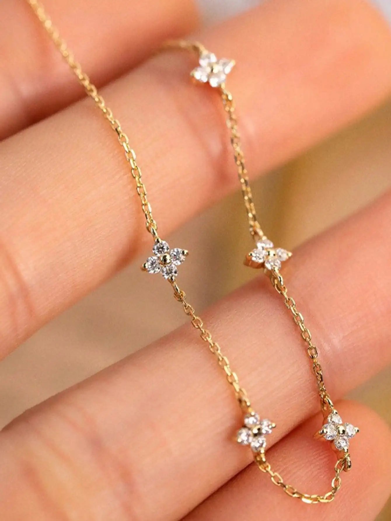 1 Pair Fashion Heart-Shaped Pig Nose Clasp Minimalist Versatile Stackable Stainless Steel Necklace Bracelet Chain For Women