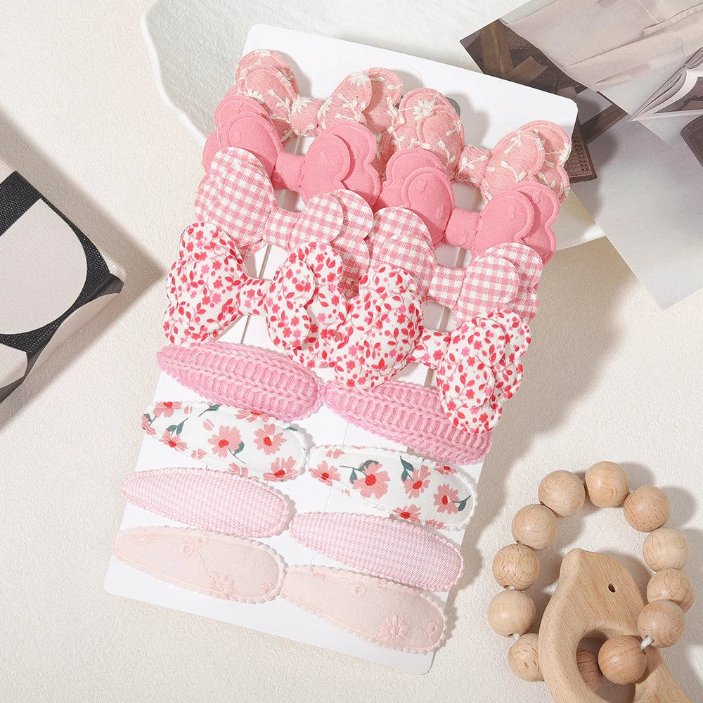 16pcs Girl Bow Hair Clips Cute Candy Color New Year New Style BB Clips Bowknot Kid Hairpins Barrettes Baby Hair Accessories Gift