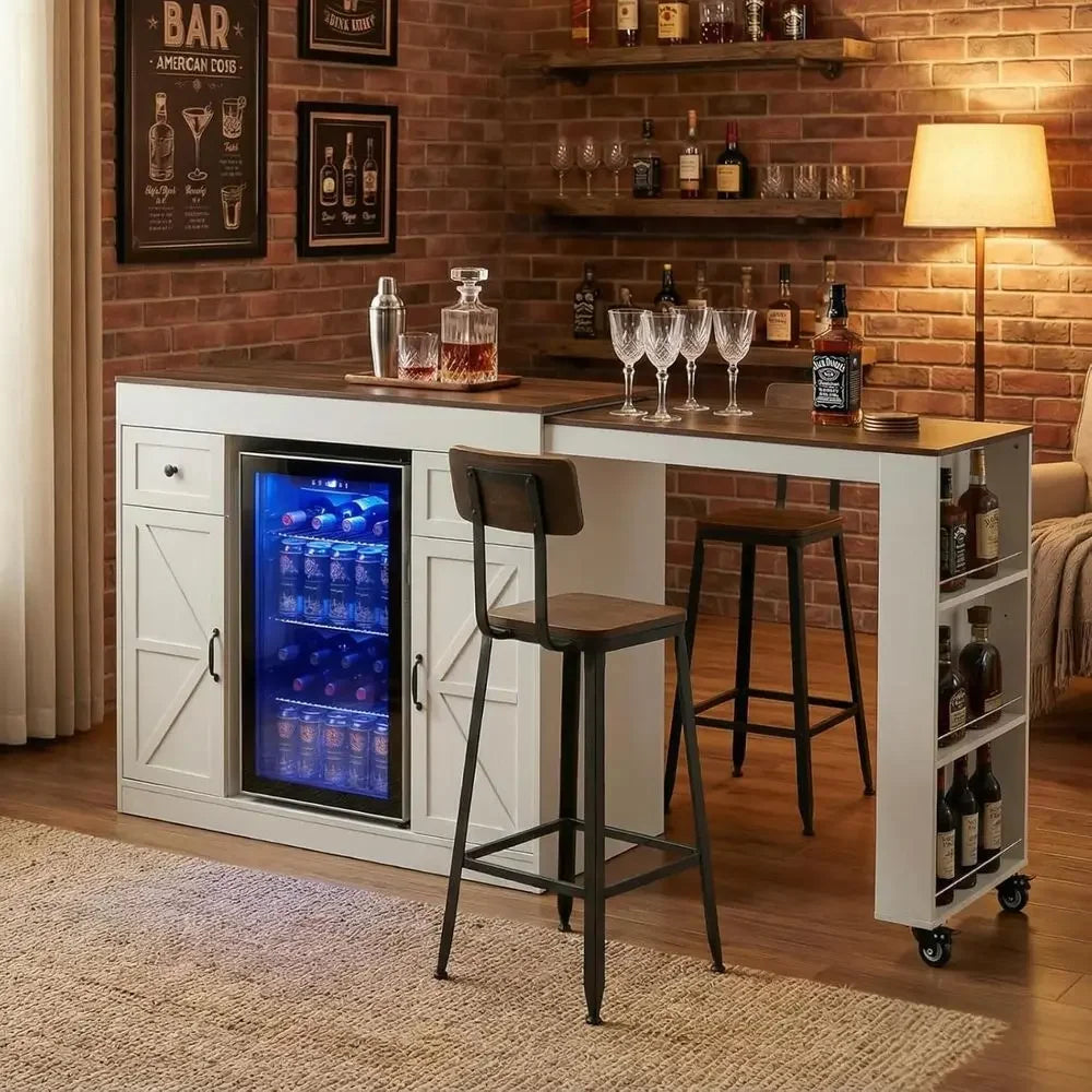 48’’- 80’’ Exble Kitchen Island with Storage Black Expd Kitchen Island Table with ridge Comparent & Ders, Sideboard Buet Table w