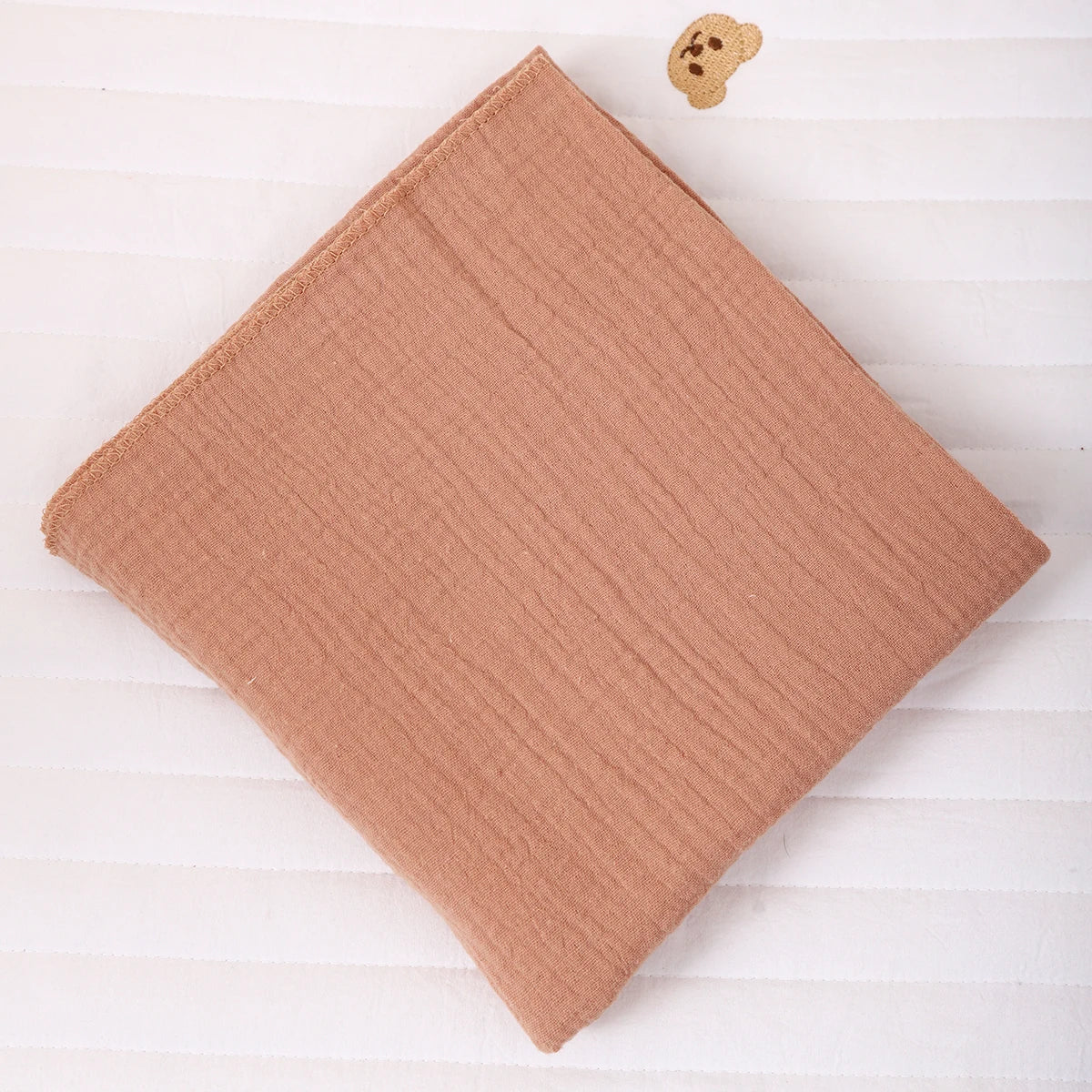 Baby Cotton Swaddle Blanket Muslin Bath Towel Newborn Crinkle Fabric Stroller Cover Wrap Gauze Toddler Sleep Blanket