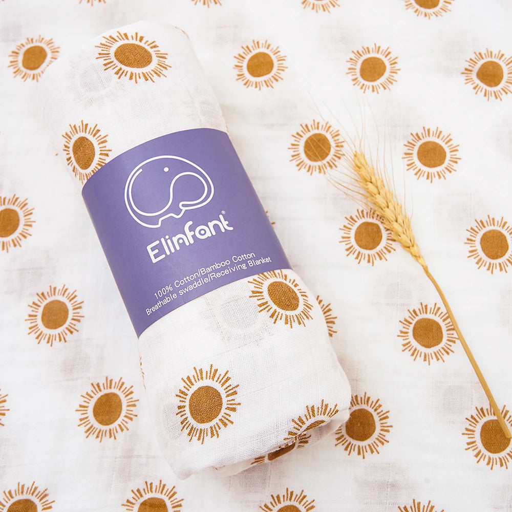 Elinfant Baby Swaddle Blanket All Season Breathable Blankets Newborn Bath Towel Various Patterns Multifunctio Use In Daily Life