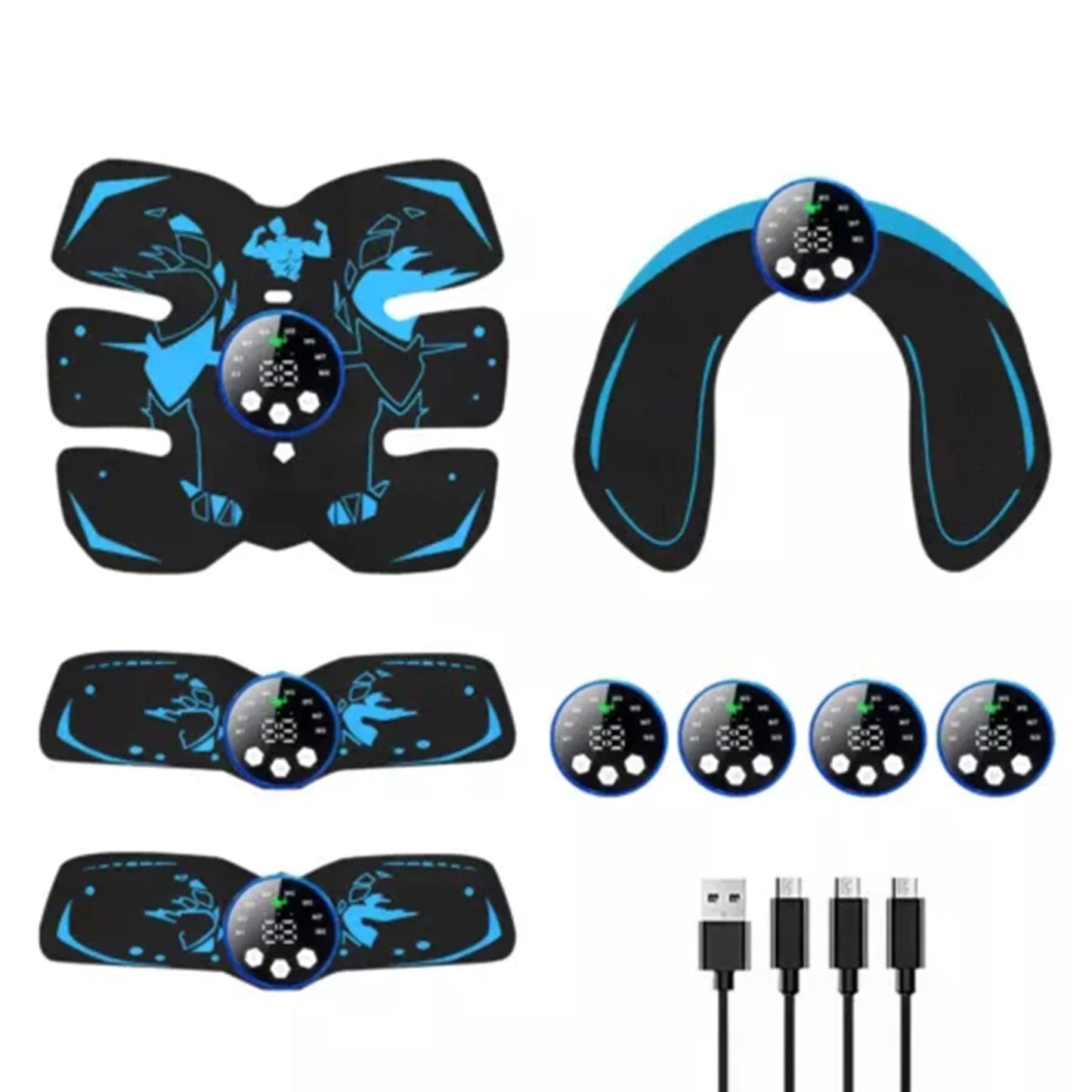 ABS Stimulator Electric ABS Muscle Stimulator Fitness Abdominal Rechargeable Wireless Muscle Toner 8 Modes 29 Levels Intensitys