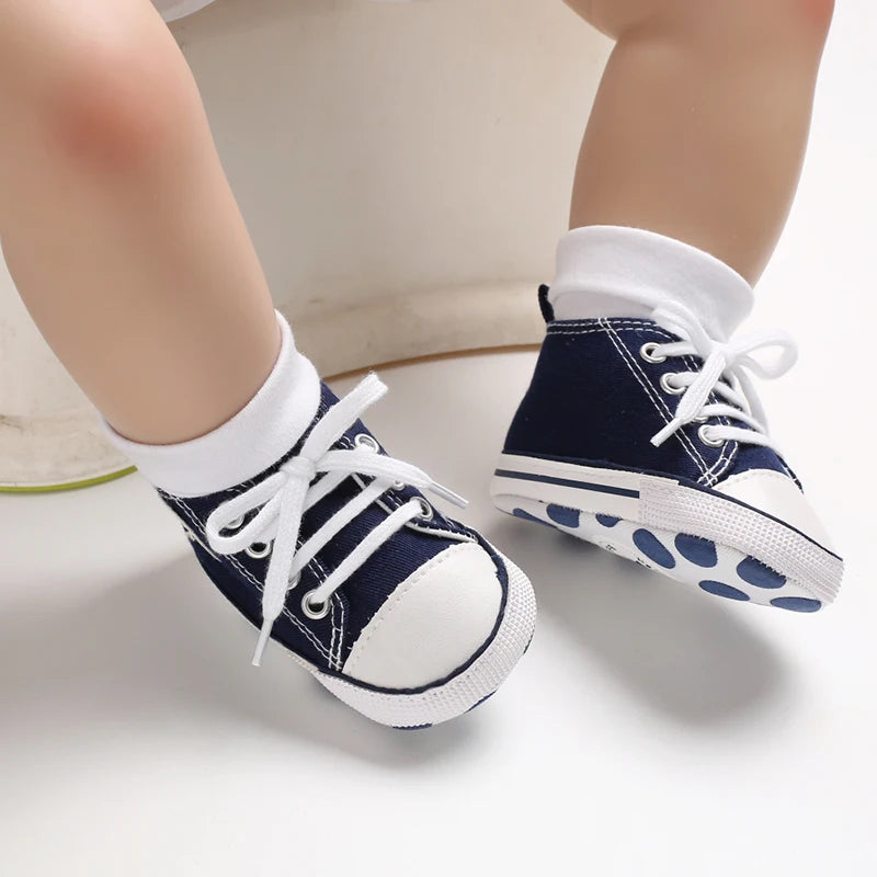 Infant Toddler Anti-slip Baby Shoes Baby Canvas Classic Sneakers Newborn Star Sports Shoes Baby Boys Girls First Walkers Shoes