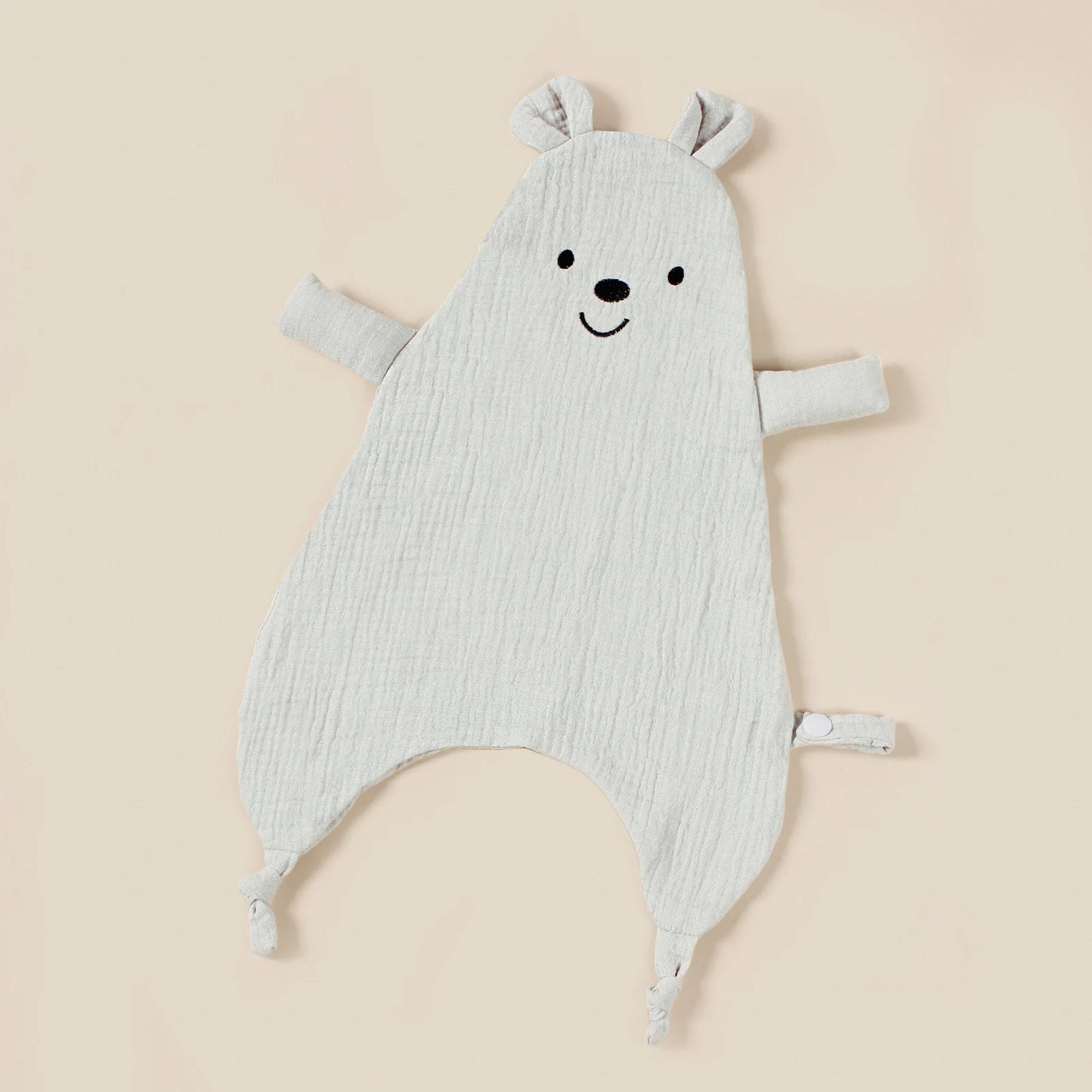 New Design Baby Comforting Towel Organic Cotton Muslin Smile Bear Saliva Scarf For Children Kids Comfort Sleep Blanket