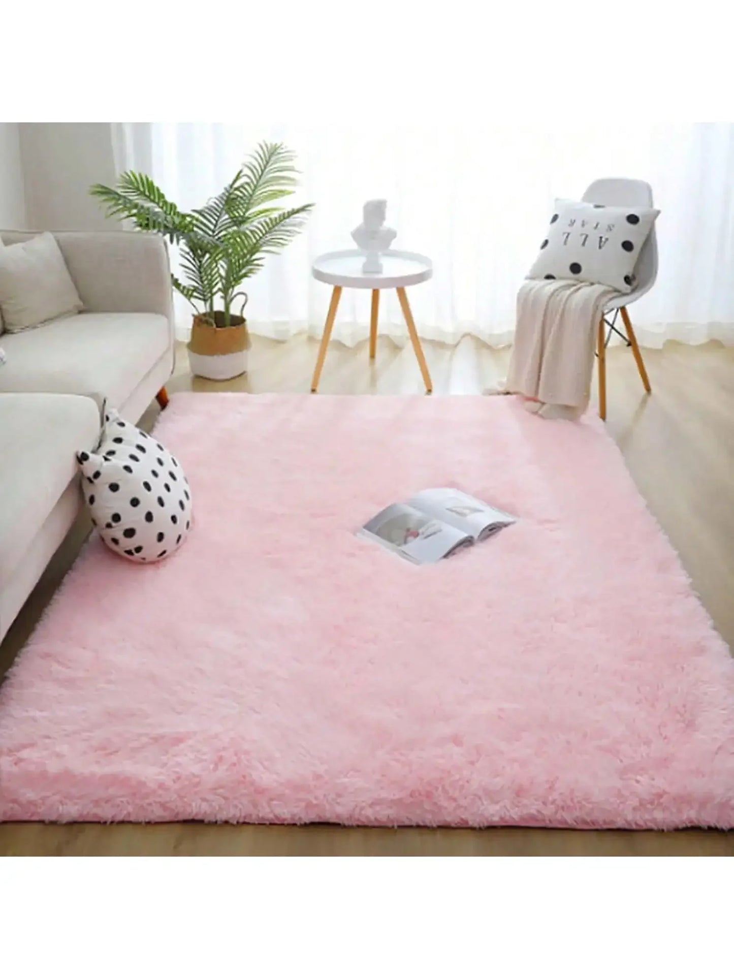 eluckya Plush And Thick Long-Pile Carpet, Super Soft And Comfortable Rug, Non-Slip Thick Pile Carpet, Suitable For Bedrooms, Living Rooms, Bathrooms, Dorm Rooms, Room Decor, Kitchen Essentials, Family Gatherings, Valentine's