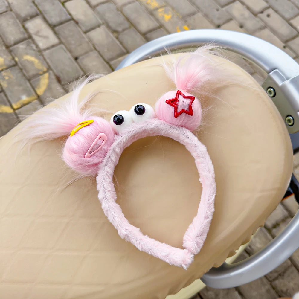 Plush Ugly Doll Hairband Women Creative Funny Headband Cute Wash Face Hoop Winter Hair Accessories Soft Fluffy Comfortable Hair Band For Daily Makeup Skincare And Cold Weather Stylish Novelty Hair Accessory hair bands for wom