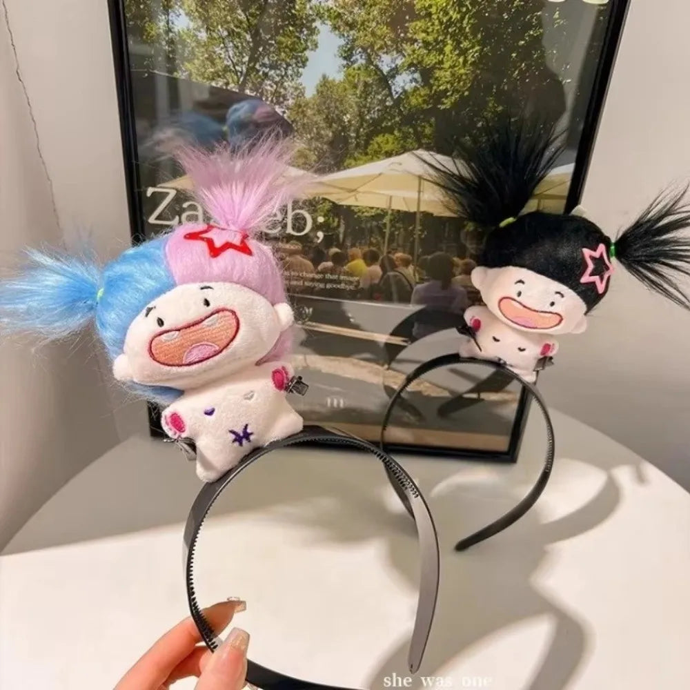 New Cartoon Wash Face Hairband Soft Headpiece Funny Doll Headband Women Girl Hair Accessories Hairstyle Fixing Tool Hair Band