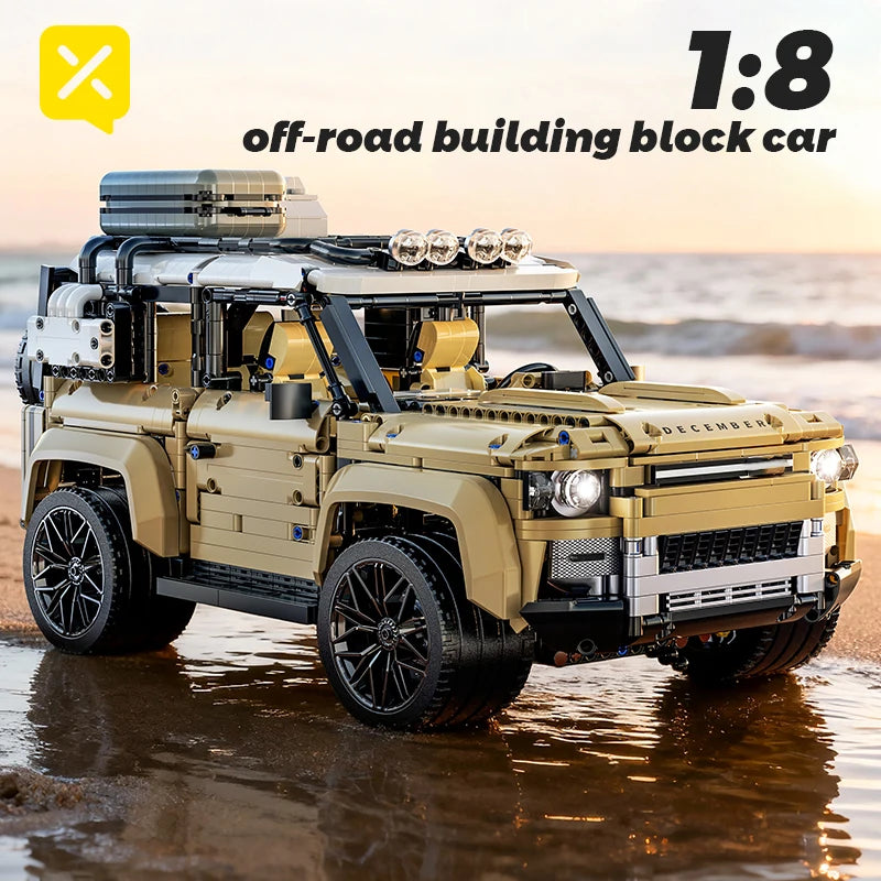 KAVOWORLD 3 Colors DIY Outdoor Off-Road Racing Truck Blacks Kits 1:8 Building Technical Pickup Car Bricks Toys For Family Party