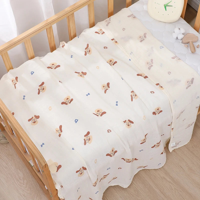 Baby Blanket Newborn Muslin Swaddle Cotton Bath Towel Summer Stroller Cover Wrap Gauze Toddler Sleep Blanket Baby Items