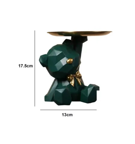 Kawaii Geometric Butterfly Bear Tray Living Room Desktop Decoration Candy Miscellaneous Storage Tray Home Decoration