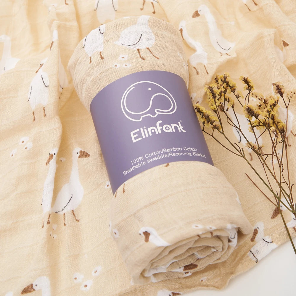 Elinfant Baby Swaddle Blanket All Season Breathable Blankets Newborn Bath Towel Various Patterns Multifunctio Use In Daily Life