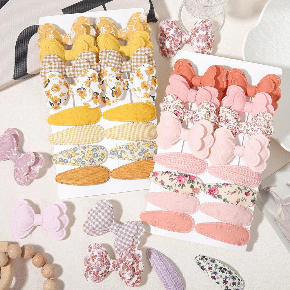 16pcs Girl Bow Hair Clips Cute Candy Color New Year New Style BB Clips Bowknot Kid Hairpins Barrettes Baby Hair Accessories Gift