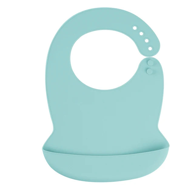 Silicone Baby Bib Waterproof Drool Catcher Cartoon Newborn Feeding Soft Edible Bib Adjustable Baby Burp Cloth