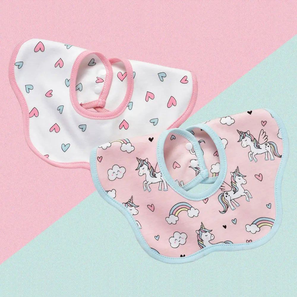 Insular 2pcs Baby Bibs 360 Degree Rotation Muslin Baby Kids Bandana Burp Cloth Soft Newborn Infant Saliva Towel Baby Stuff