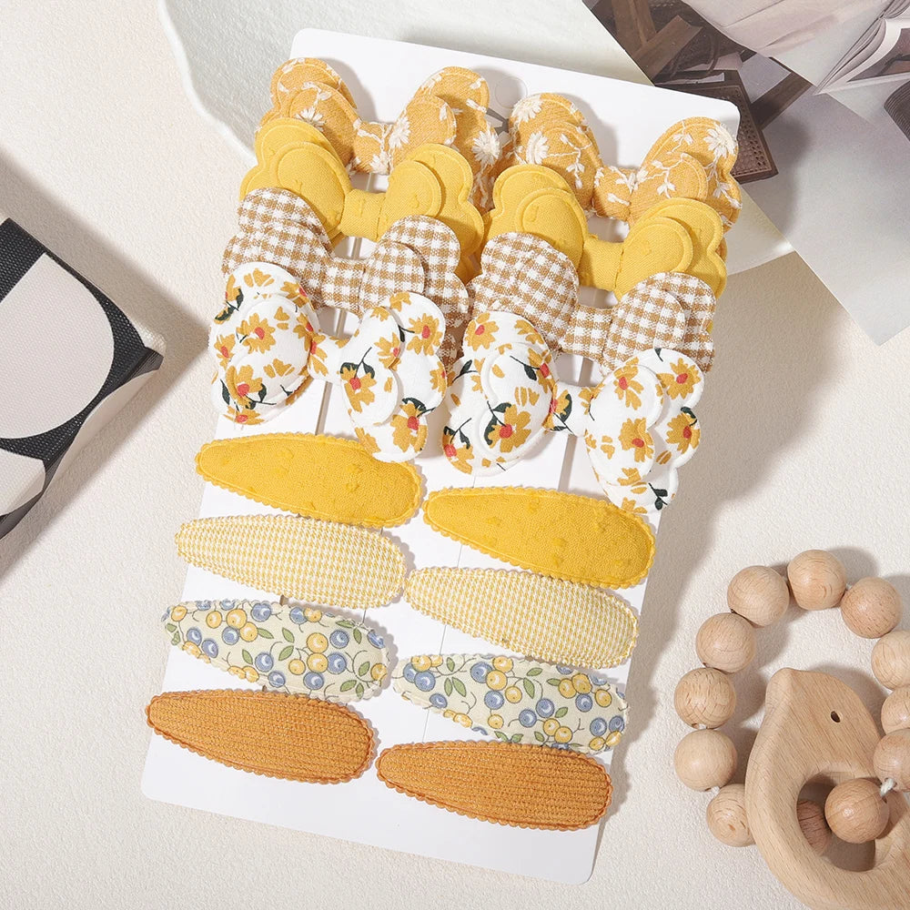 16pcs Girl Bow Hair Clips Cute Candy Color New Year New Style BB Clips Bowknot Kid Hairpins Barrettes Baby Hair Accessories Gift