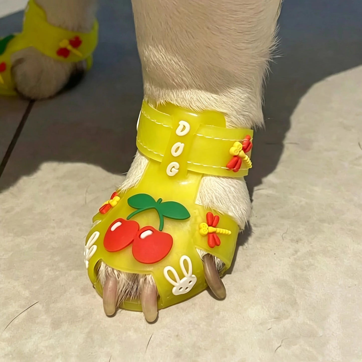 Small dog pet jelly sandals rain shoes teddy bear outdoor sandals pet shoes silicone cool pet shoes dog shoes