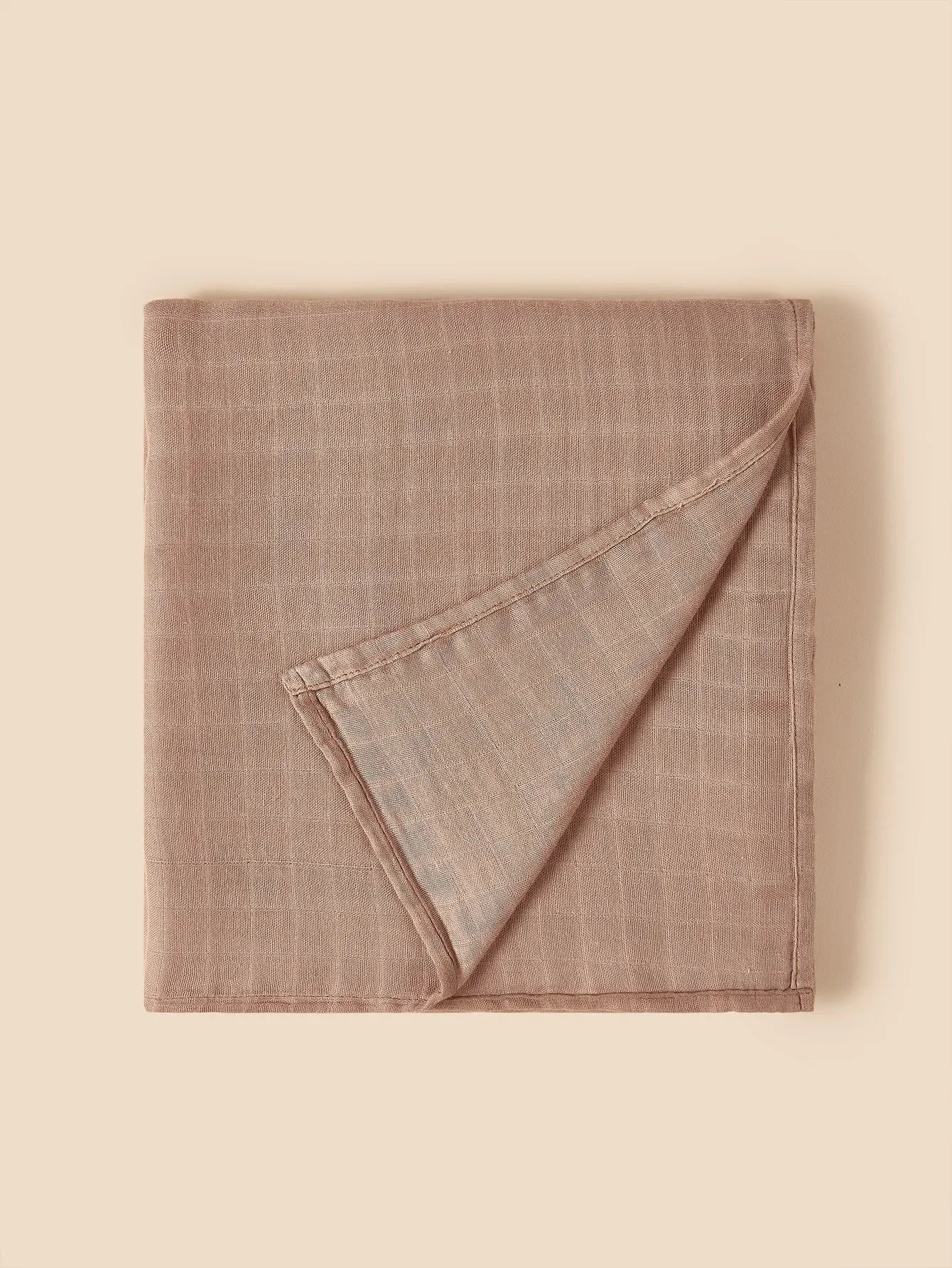 Baby Swaddle Bamboo Cotton Blanket Wrap Gauze Feeding Scraf Burp Cloths Bath Towel Baby Swaddle Small Size Solid Color BabyStuff