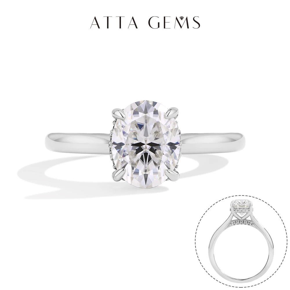 Oval cut 9*7mm2CT DVVS Moissanite Ring 925 Sterling Silver for Women Wedding Jewelry High Quality Shipping from the USA