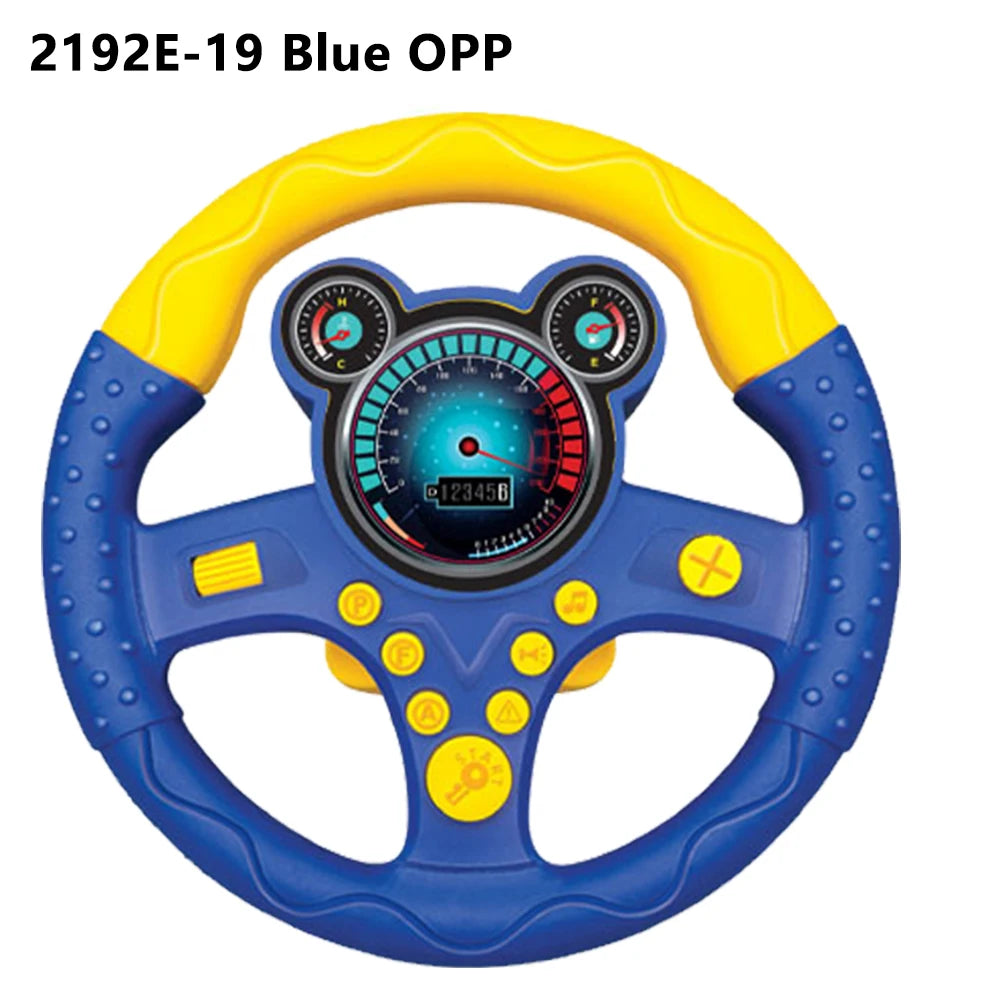 Electric Simulation Steering Wheel Toy With Light And Sound Educational Children Co-Pilot Children'S Car Toy Vocal Toy Gift