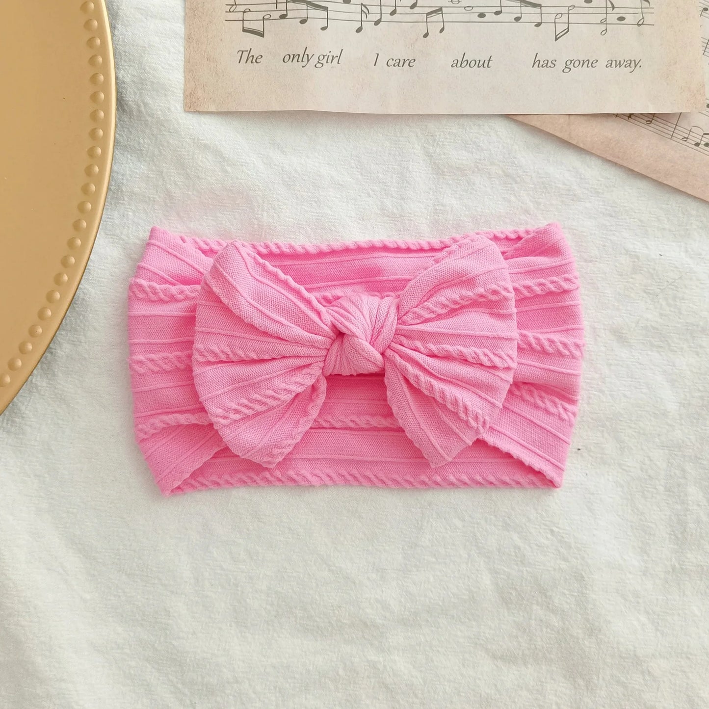 1/3Pcs Solid Color Baby Headband Bow Children Hair Band Elastic Nylon Newborn Soft Turban Headwrap Kid Hair Accessories
