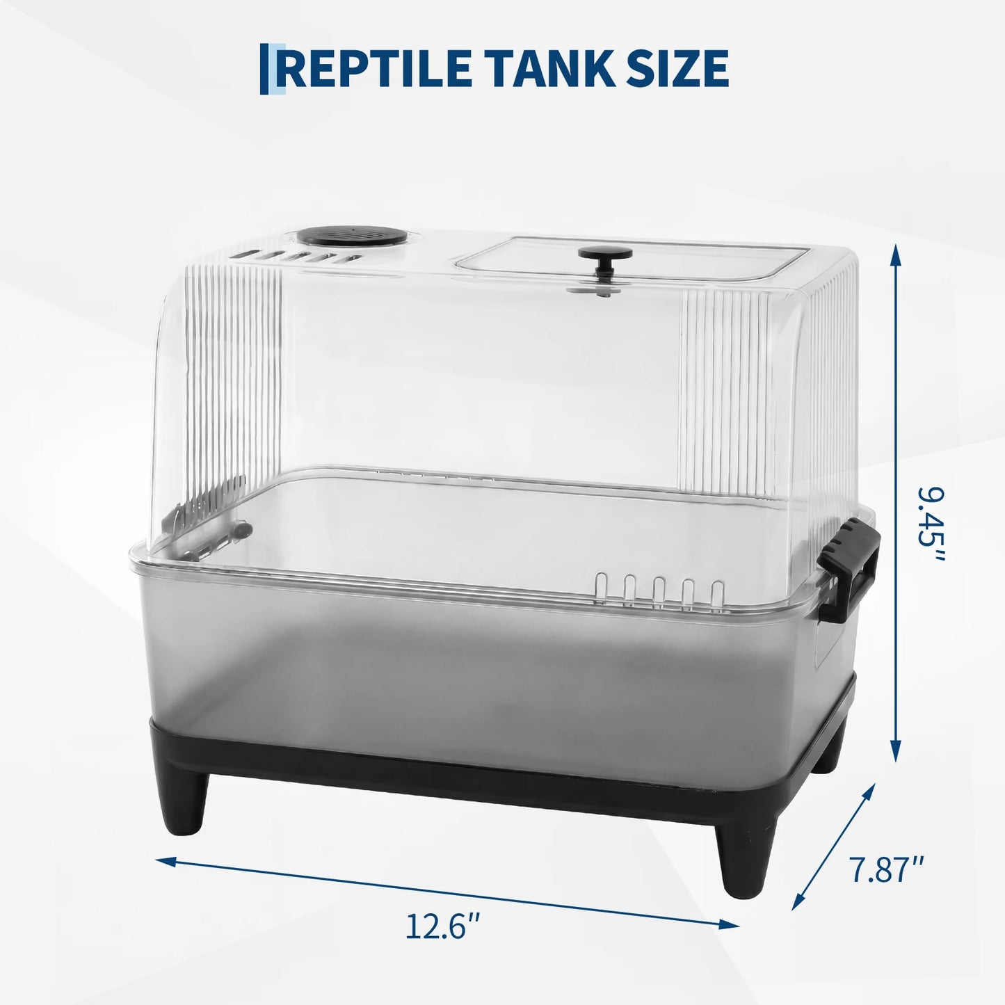 Reptile Tank Starter Kit, Reptile Terrarium Kit, Acrylic Small Reptile Habitat with Lid, Heating Pad, Hygrometer, Bowl,Hide, Sand for Reptiles,Tarantula,Lizards,Frogs,Geckos,or Hermit Crabs