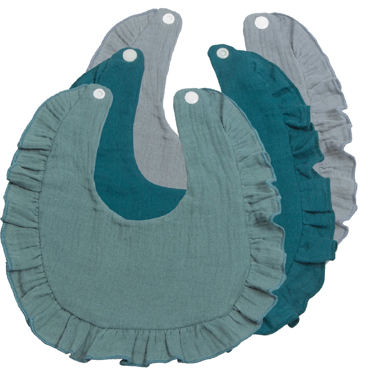 Soft & Absorbent 3-Pack Unisex Muslin Cotton Baby Bibs: Snap Closure, Perfect for Teething & Drooling