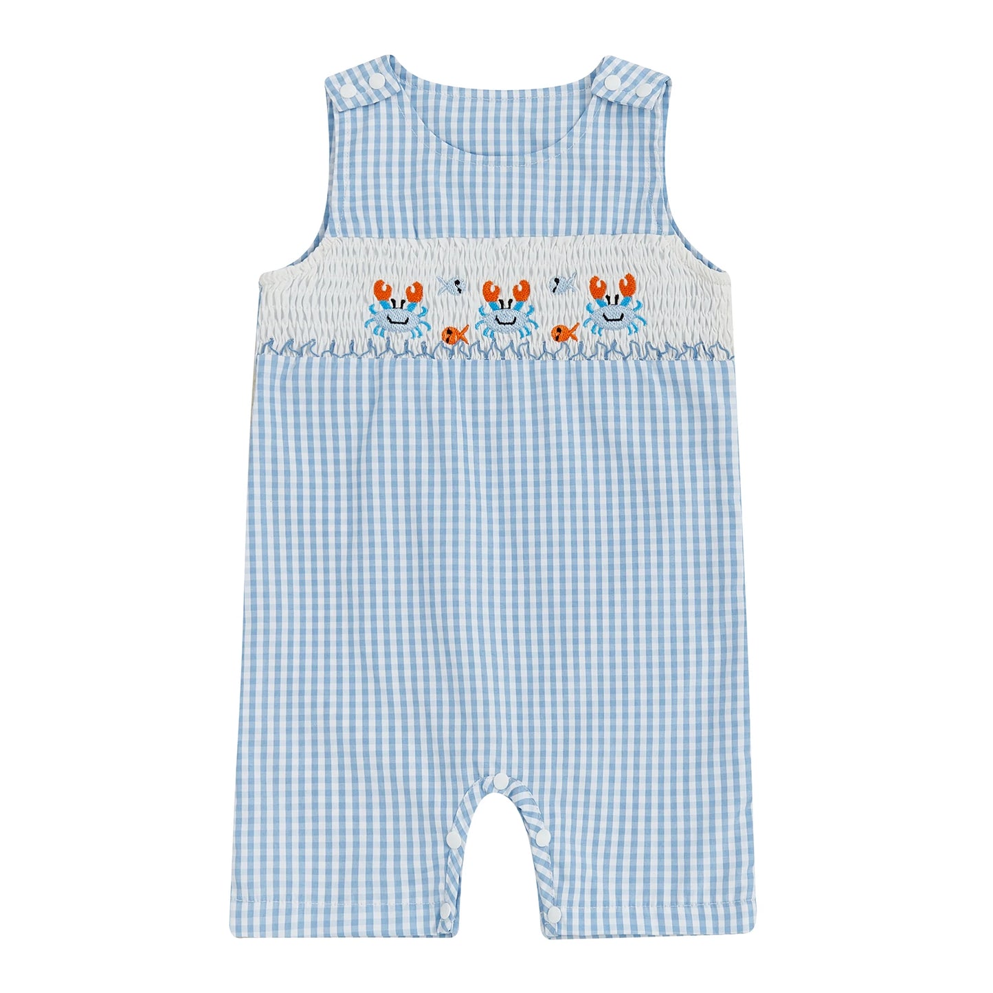 New Baby Boy Romper Cute Embroidered Sleeveless Buttons Short Jumpsuits 2026 Summer Toddler Overalls 0-18M