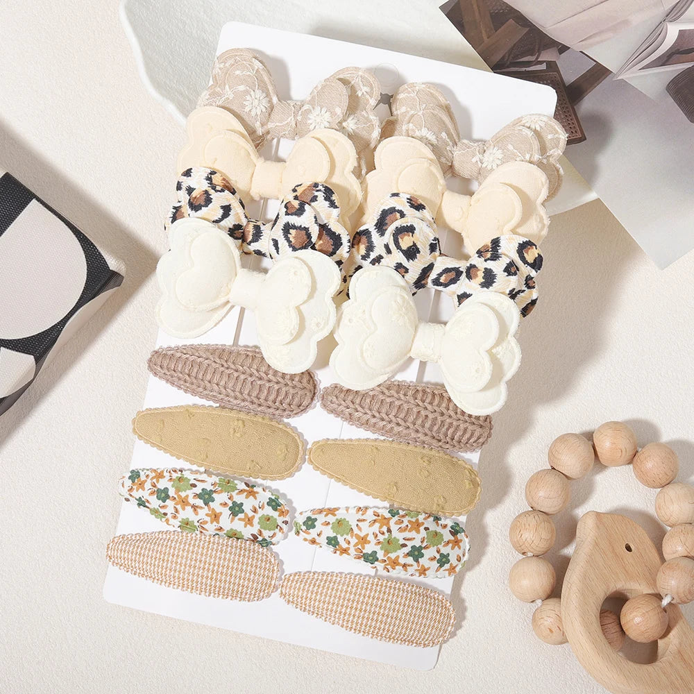 16pcs Girl Bow Hair Clips Cute Candy Color New Year New Style BB Clips Bowknot Kid Hairpins Barrettes Baby Hair Accessories Gift