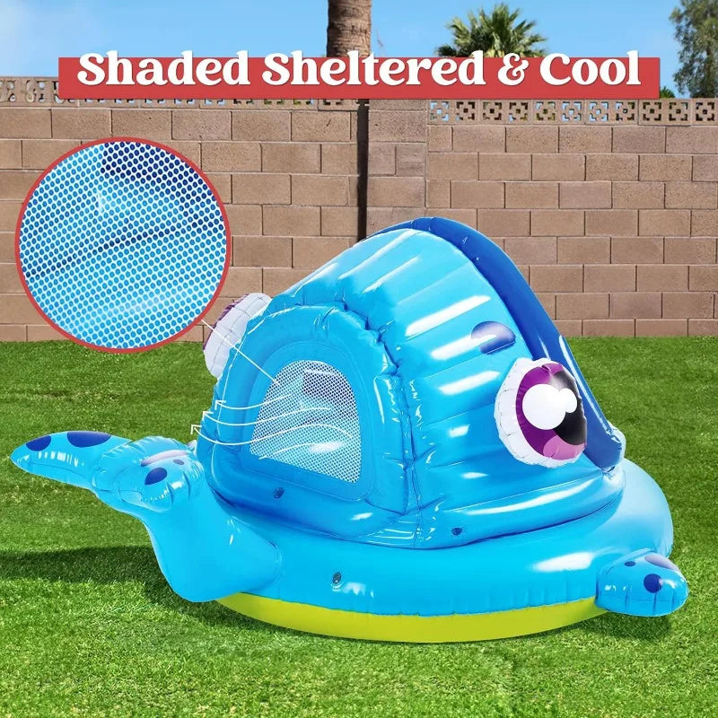 Joyfy Inflatable Shade Kiddie Pool Whale Baby Pool Tent Infant Swimming Pool  Blow Up Toddler Pool for Swim Party Toys Summer
