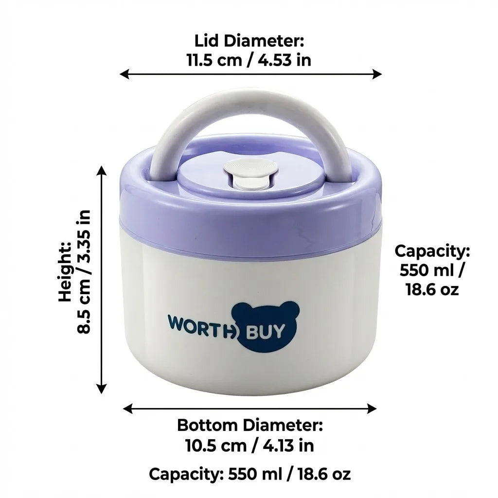304 Stainless Steel Insulated Lunch Box With Handle Portable  Leak-proof Double Layer Bento Box For Kids Students Microwave Safe