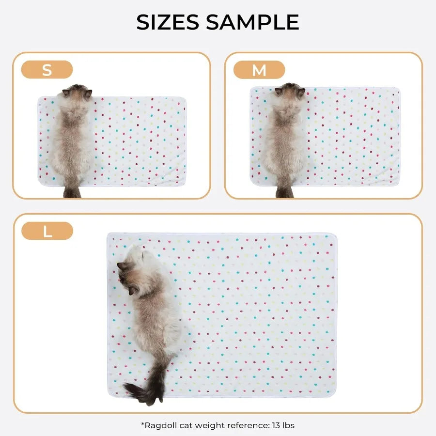 1 Pack 3 Blankets Super Soft Cute Dot Pattern Pet Blanket Flannel Throw for Dog Puppy Cat Beige Brown Pink Small Ideal for Cozy