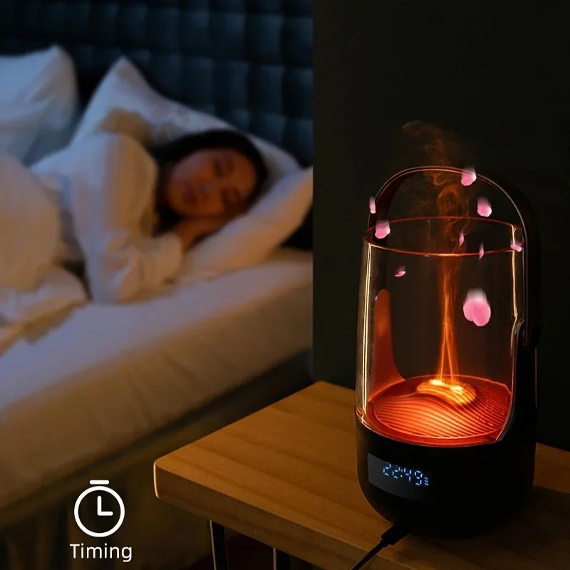 6.76oz  Fireplace Humidifier, Long - Lasting Aromatherapy Diffuser, Simulated Flame Scent Dispenser, Home Heating & Air Quality