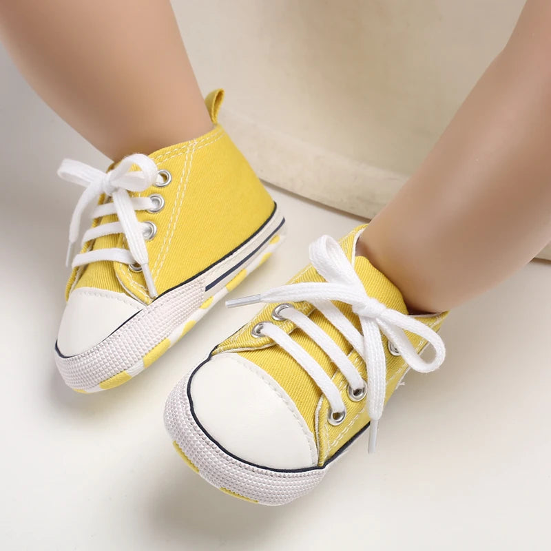 Infant Toddler Anti-slip Baby Shoes Baby Canvas Classic Sneakers Newborn Star Sports Shoes Baby Boys Girls First Walkers Shoes