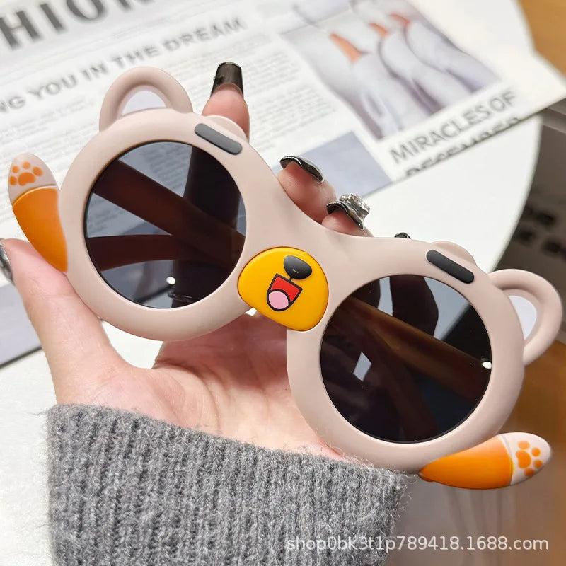 Cute Red Panda Sunglasses New Children UV Protective Travel Glasses for Outdoor Fun