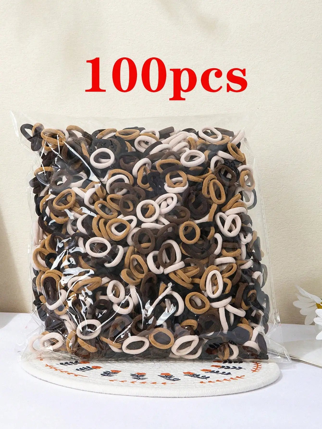 100Pcs Girls Elastic Hair Ties Colorful Nylon Small Hair Tie For Teen Ponytail Holder Scrunchie Teen Hair Accessories