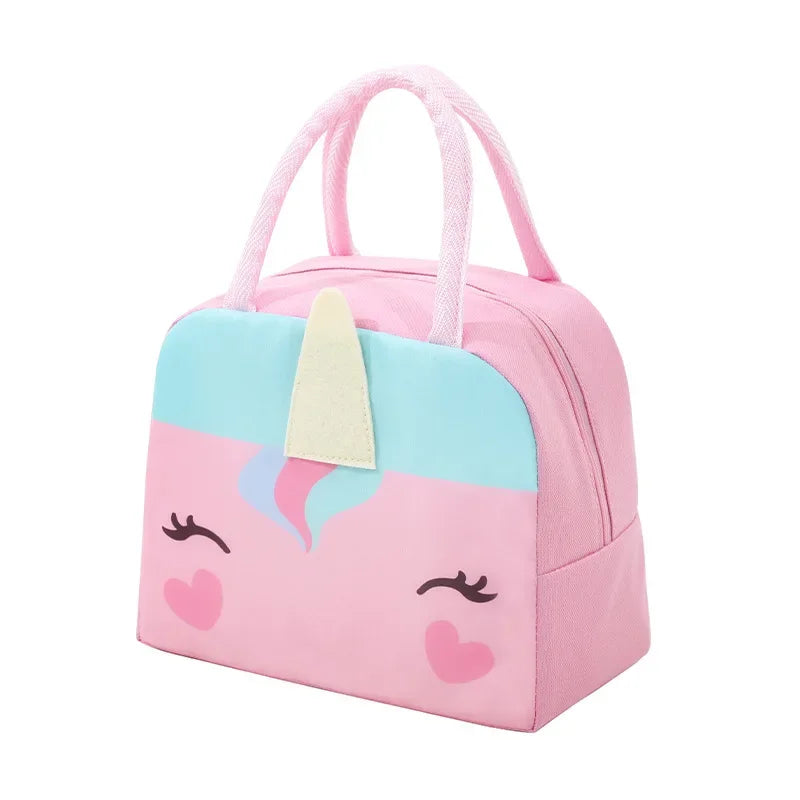 Cartoon Children's Lunch Bag Thermal Insulation Aluminum Film High Quality Waterproof Oxford Cloth Portable Lunch Bags Tote New