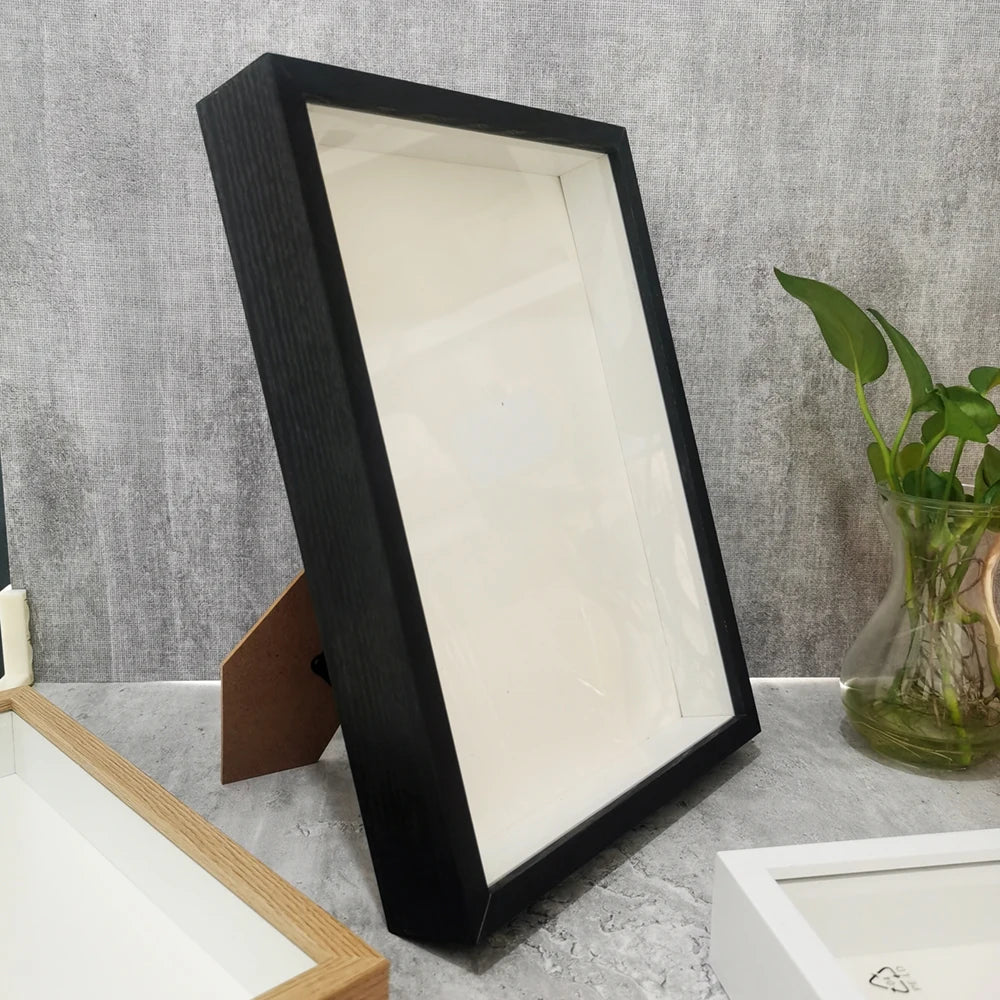Shadow Box Depth 3cm Wooden Photo Frame for Displaying Three-Dimensional Works Nordic DIY Wood Picture Frame Photo Decor
