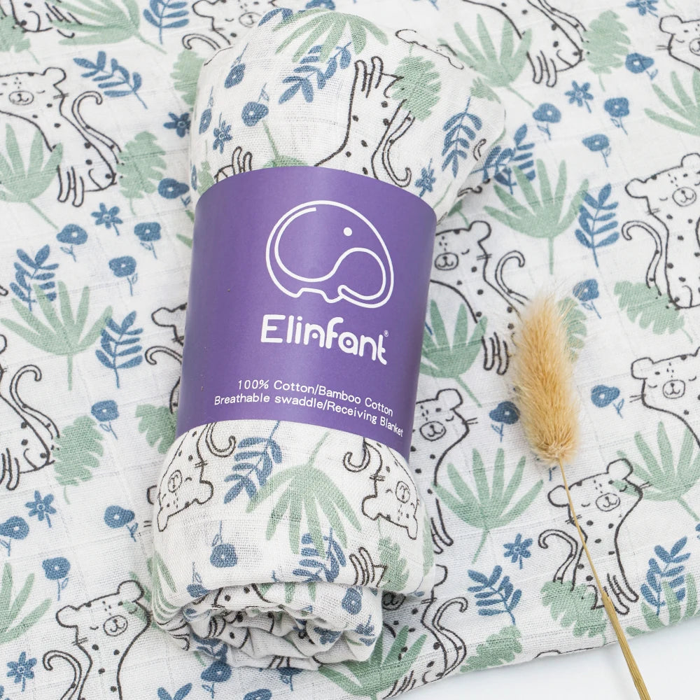 Elinfant Baby Swaddle Blanket All Season Breathable Blankets Newborn Bath Towel Various Patterns Multifunctio Use In Daily Life