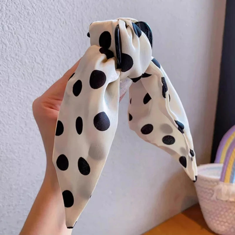 Dot Print Bow Hair Claw For Girl Bowknot Headwear Children High Ponytail Hairpins Sweet Princess Barrettes Kids Hair Accessories hair pins and clips hair pins and clips hair pins and clips