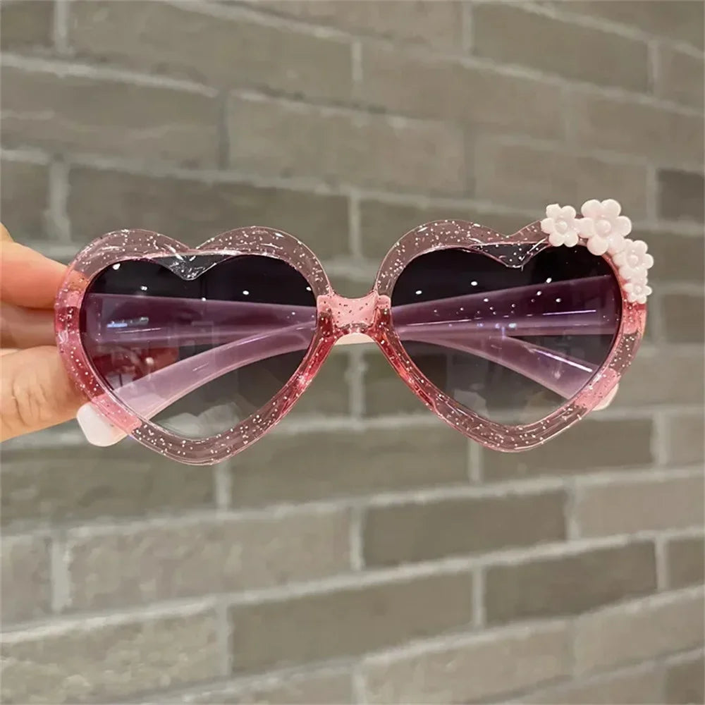 Children Cute Cartoon Flower Sunglasses Girls Boys Outdoor Sun Protection Goggles Vintage Classic Kids Eyewear KLASSNUM UV Block