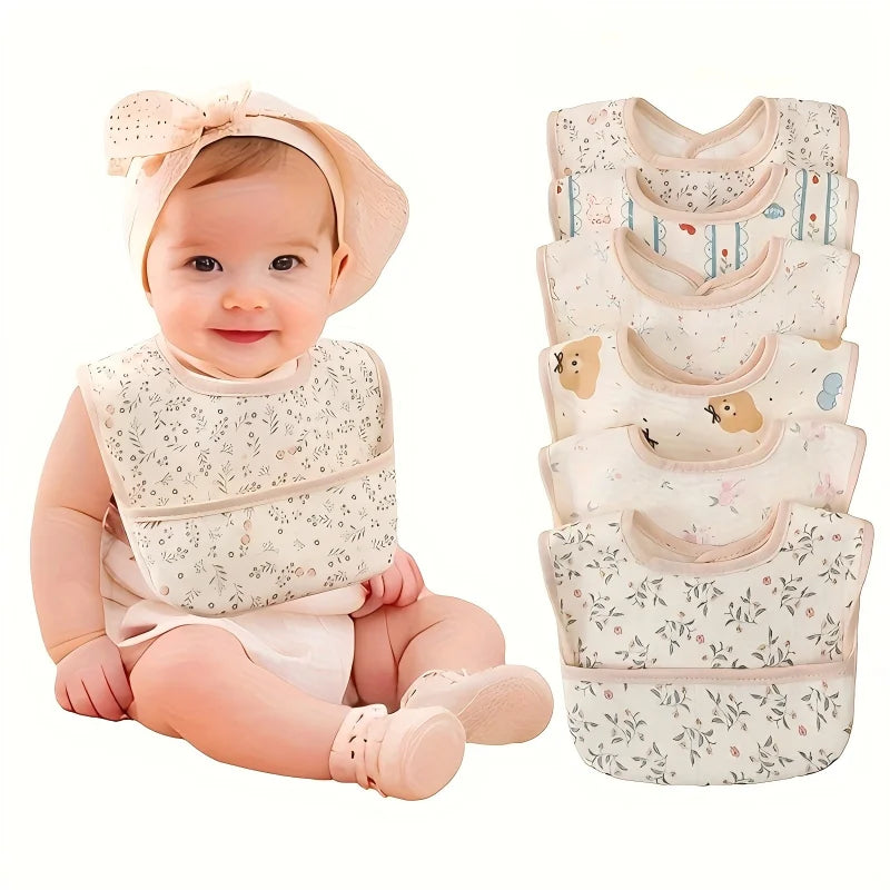 3 Pieces of Baby Bibs, Waterproof Bibs for Toddlers, Cartoon Patterns, Children's Feeding Bibs