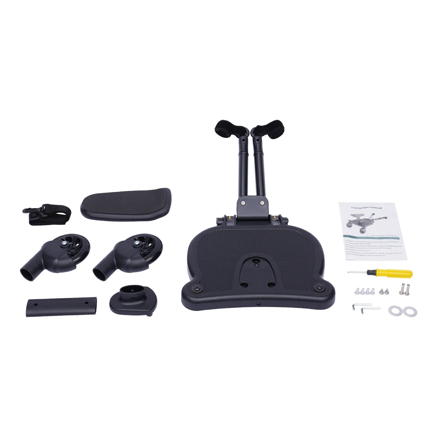Upgraded 2-in-1 Stroller Buggy Board, Universal Fit with Detachable Seat, Holds Kids Up to 55 lbs
