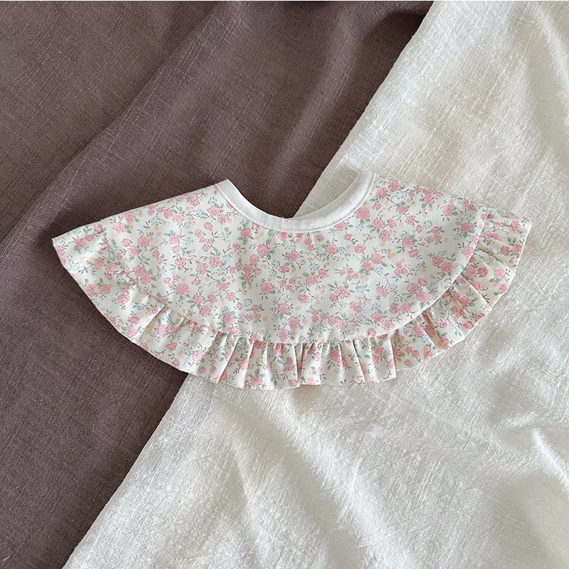 Ins Spring And Summer New Baby Gauze Large Lace Swallow Scarf Princess Palace Style Increased 360 Bib Baby Bib