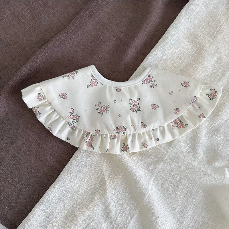 Ins Spring And Summer New Baby Gauze Large Lace Swallow Scarf Princess Palace Style Increased 360 Bib Baby Bib