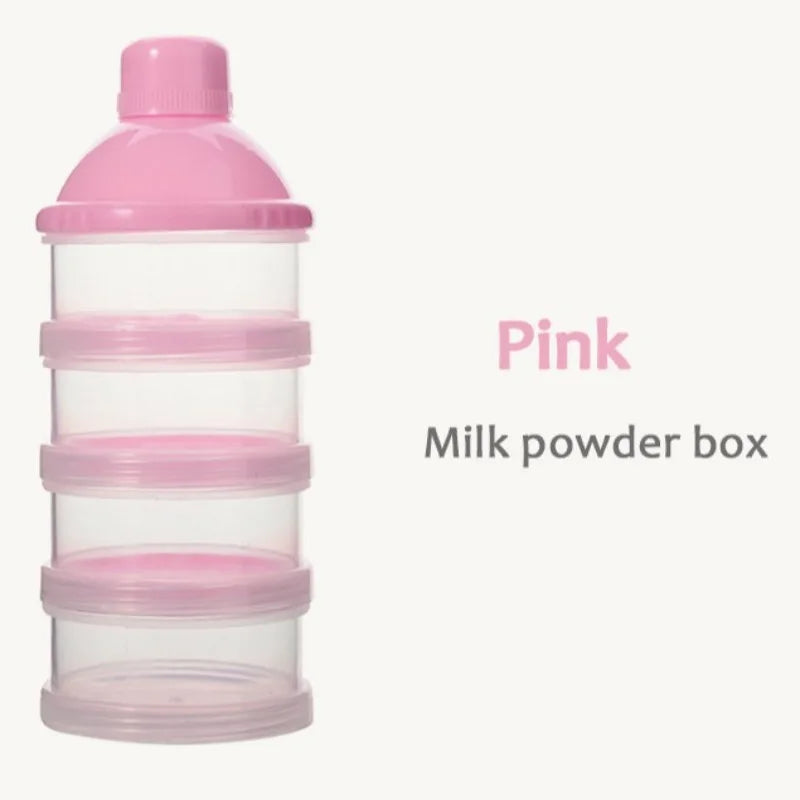 Baby Milk Powder Box Large Capacity Colorful Multi Layer Food Supplement Box Independent 5 Grid Layered Milk Powder Box