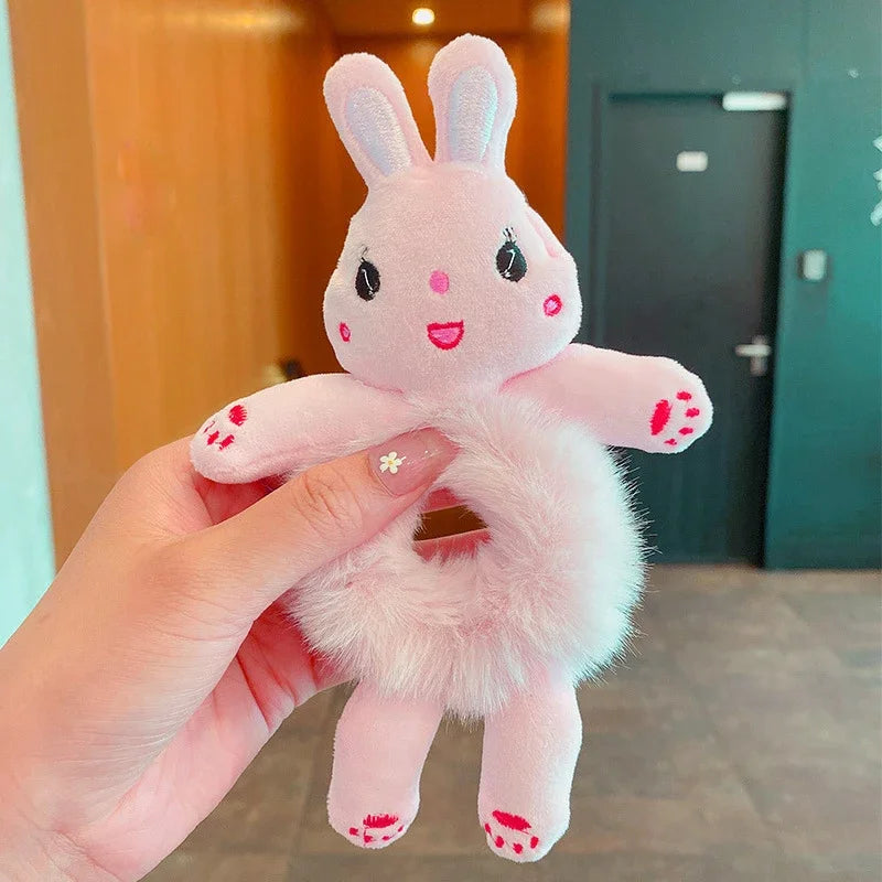 1pcs Cute Funny Green Frog Plush Hair Circle Elastic Scrunchies Soft Headwear For Women And Girls To Create Stylish Ponytail Bun Hairstyle Comfortable And Stretchy Hair Band That Holds Hair Firmly All Day Long hair accessorie