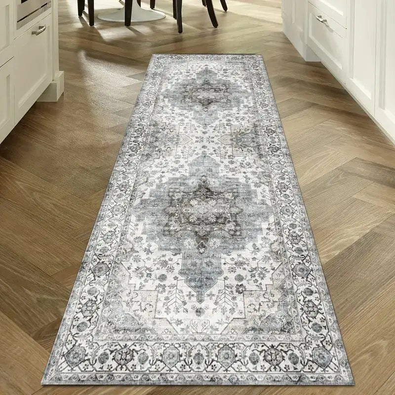 Bohemian Corridor Carpet Geometric Pattern Crystal Velvet Floor Mat Entrance Kitchen Staircase Long Rug Home Decoration