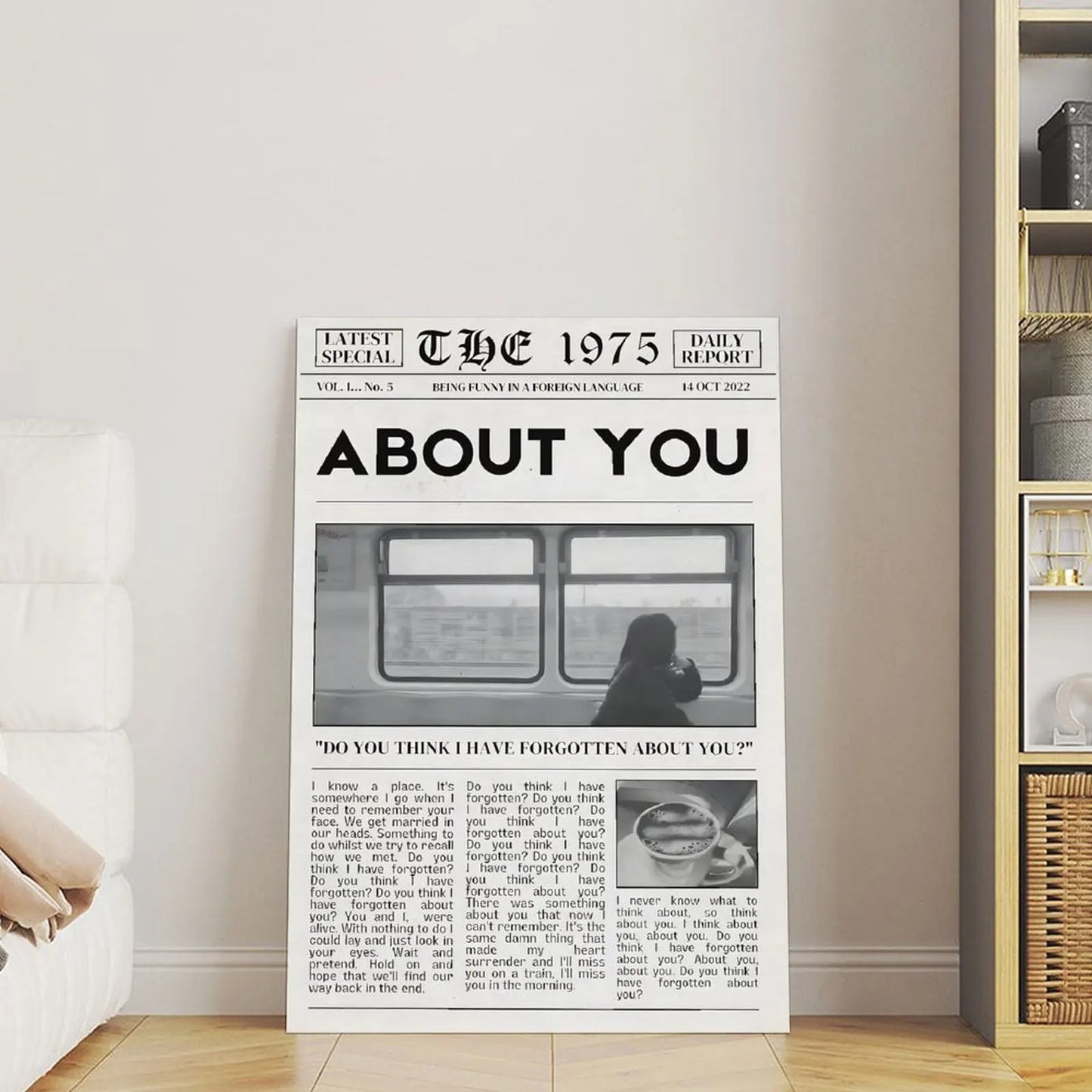 The 1975 About You Poster Music Album Canvas Wall Art Posters Painting Decoration for Home Bedroom Dorm Bathroom Decor Gift
