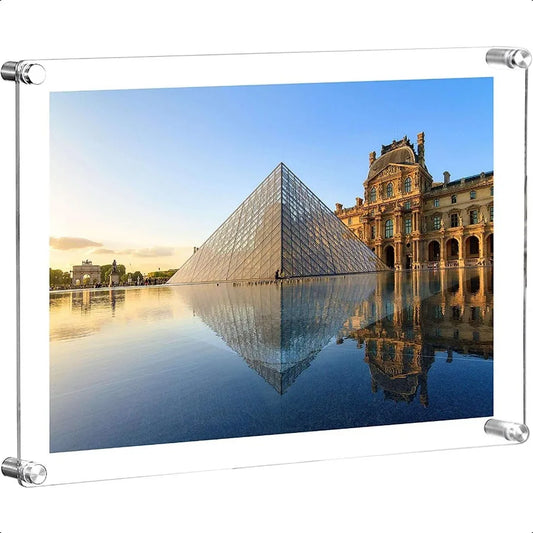 11x14 Acrylic Wall Mount Floating Picture FrameCollage Photo Frames for Display Degree Certificate Clear Hanging Pictures Frame