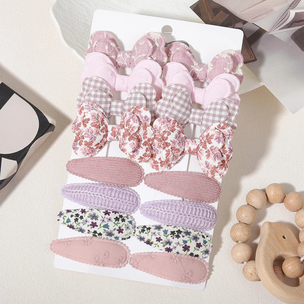 16pcs Girl Bow Hair Clips Cute Candy Color New Year New Style BB Clips Bowknot Kid Hairpins Barrettes Baby Hair Accessories Gift